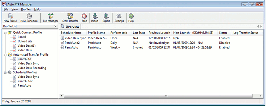 Scheduled Profiles