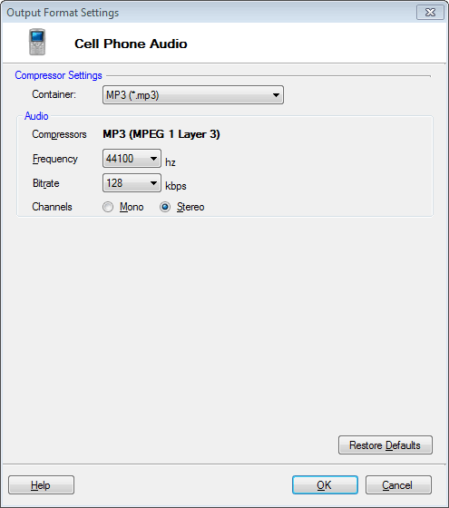 Cell Phone Audio Profiles