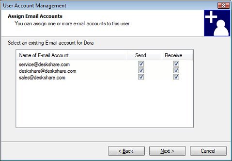 Assign Email Account