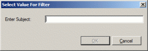 Subject Filter Value