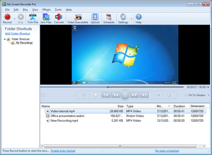 screen movie recorder windows 7