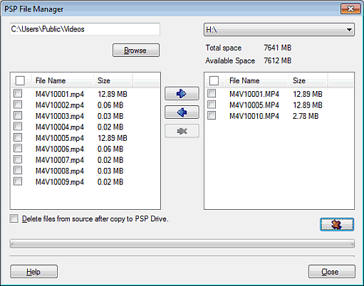 Digital Media Converter Pro - PSP File Manager